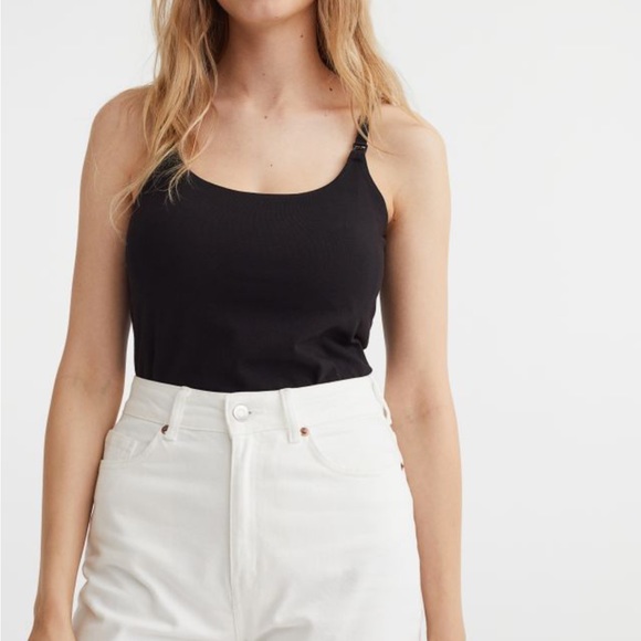 H&M Mama Nursing Seamless Maternity Black Spaghetti Strap Shirt - Picture 7 of 10
